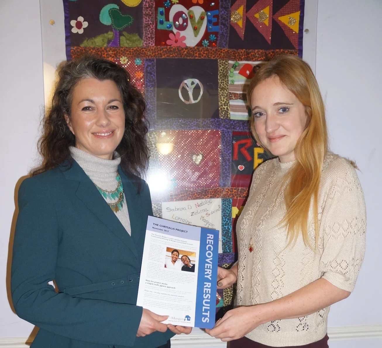 Sarah shows her support for homeless women