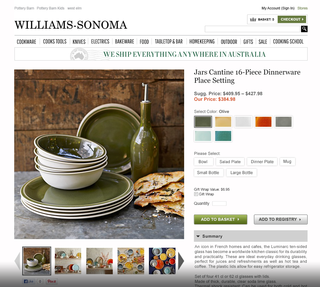 Standard Product Info Page Experience