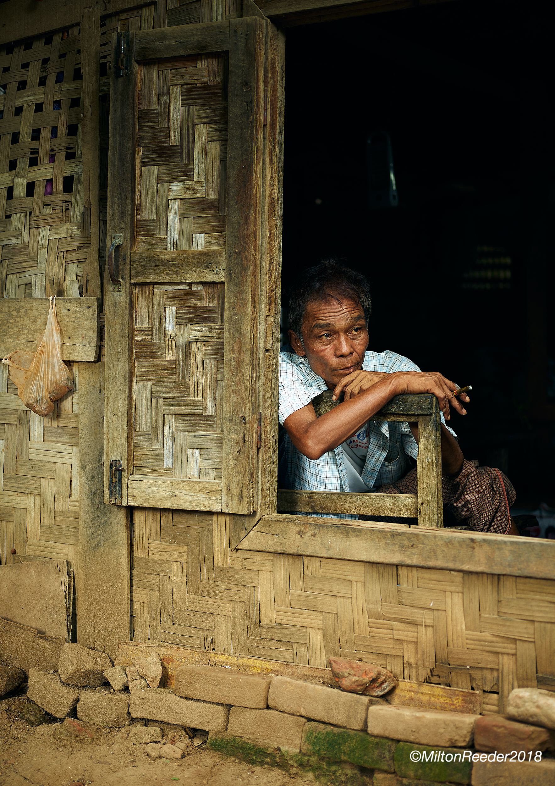 Man in Window, Mandalay, Myanmar