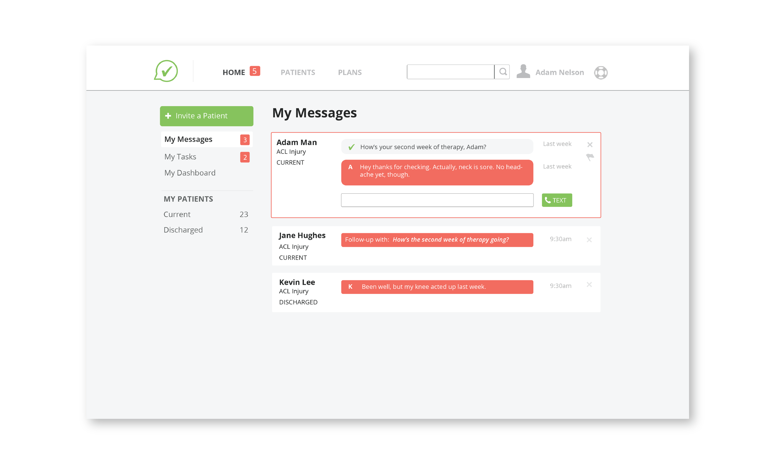 High-fidelity screen mock-ups of the alerts page