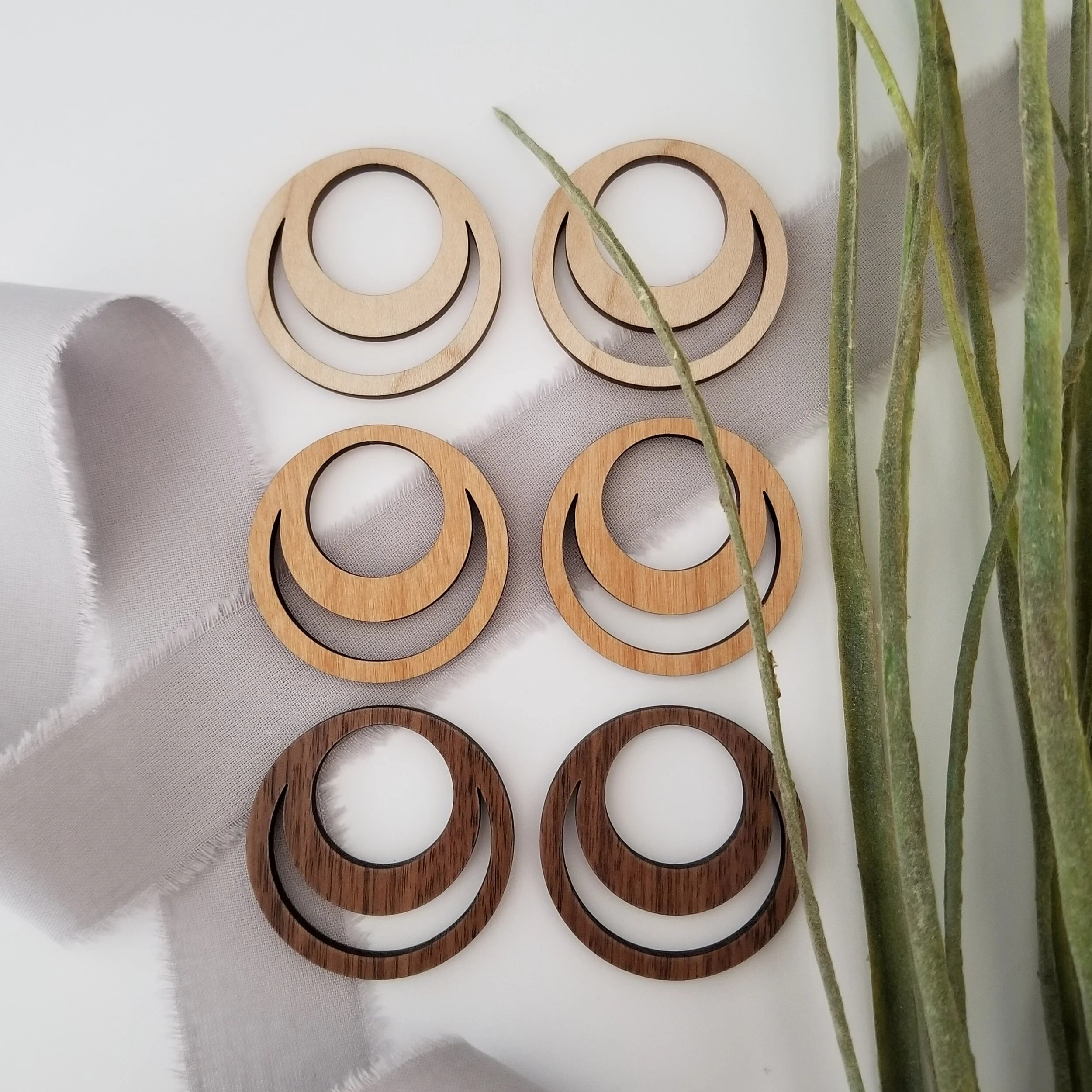 Wood Earring Findings Arch Macrame 