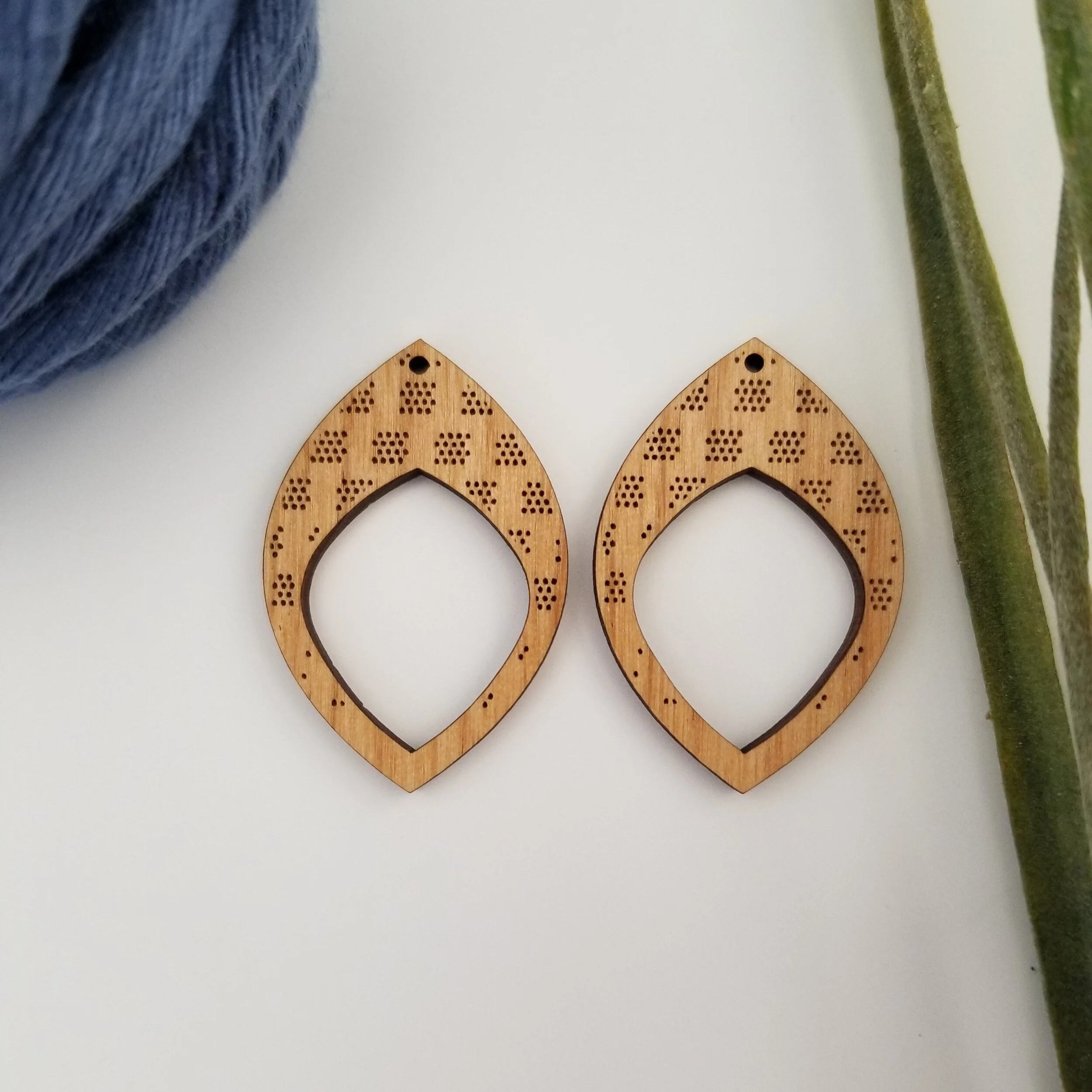 Wood Earring Findings Arch Macrame 