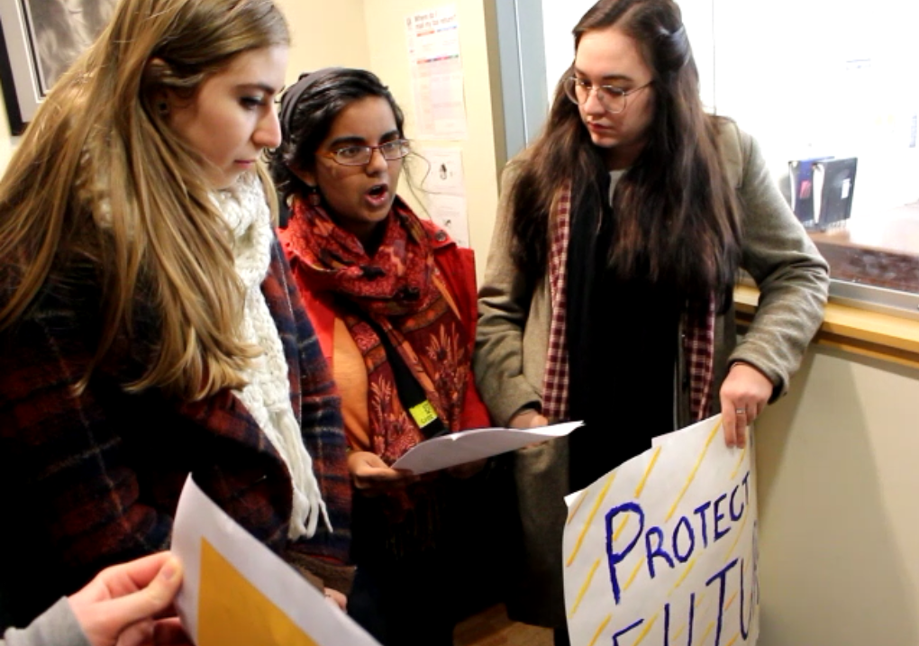 (From left to right: Shana Herman, '18, Aru Shiney-Ajay '20, September Porras '20).