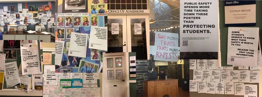 A compilation of the posters/signs put up by O4S. 