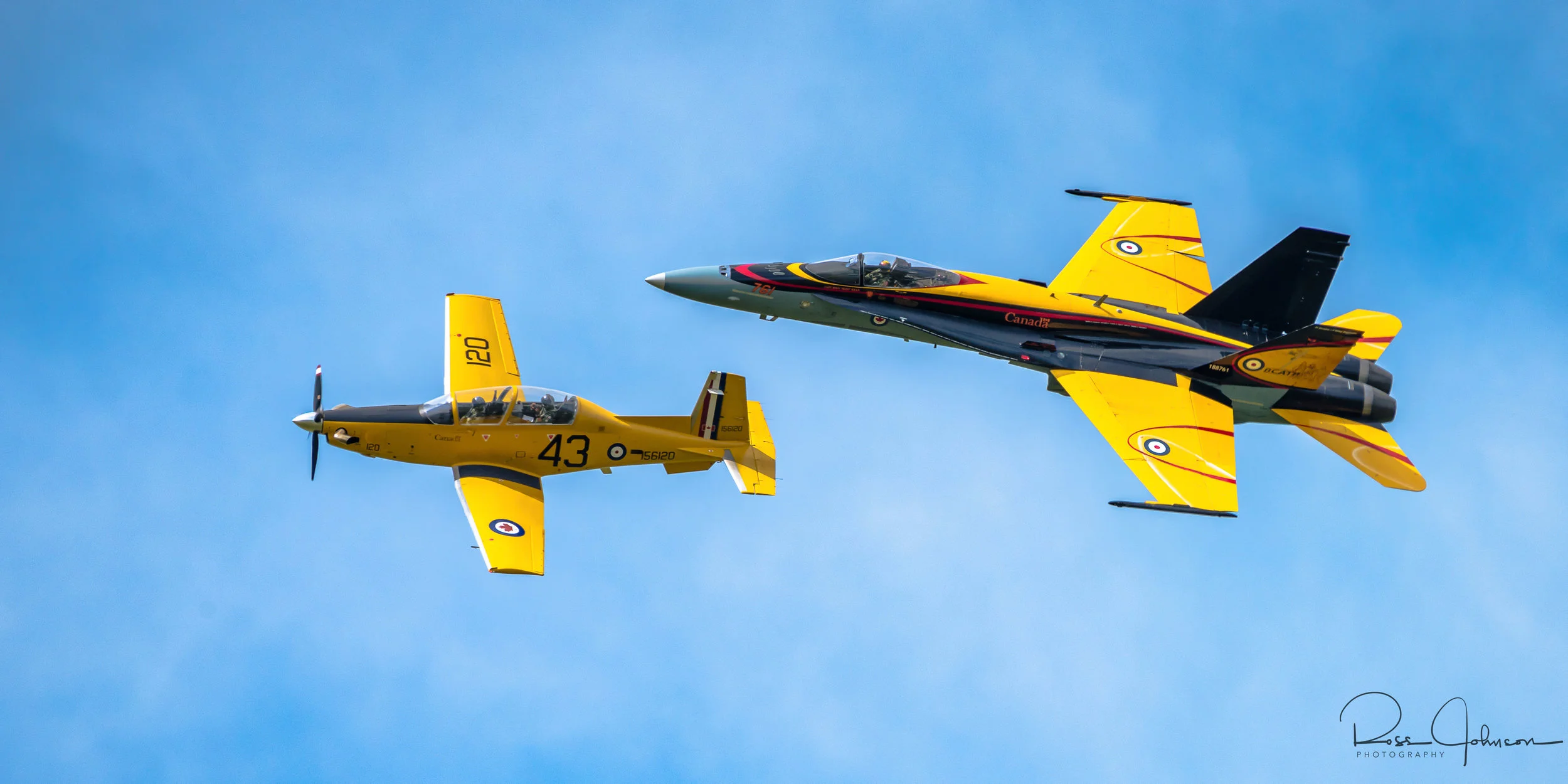 CT-156 Harvard II and CF-18 in the Commonwealth Air Training Plan Colours