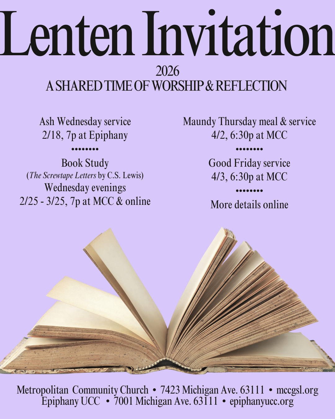 Epiphany UCC Lenten Invitation 2026