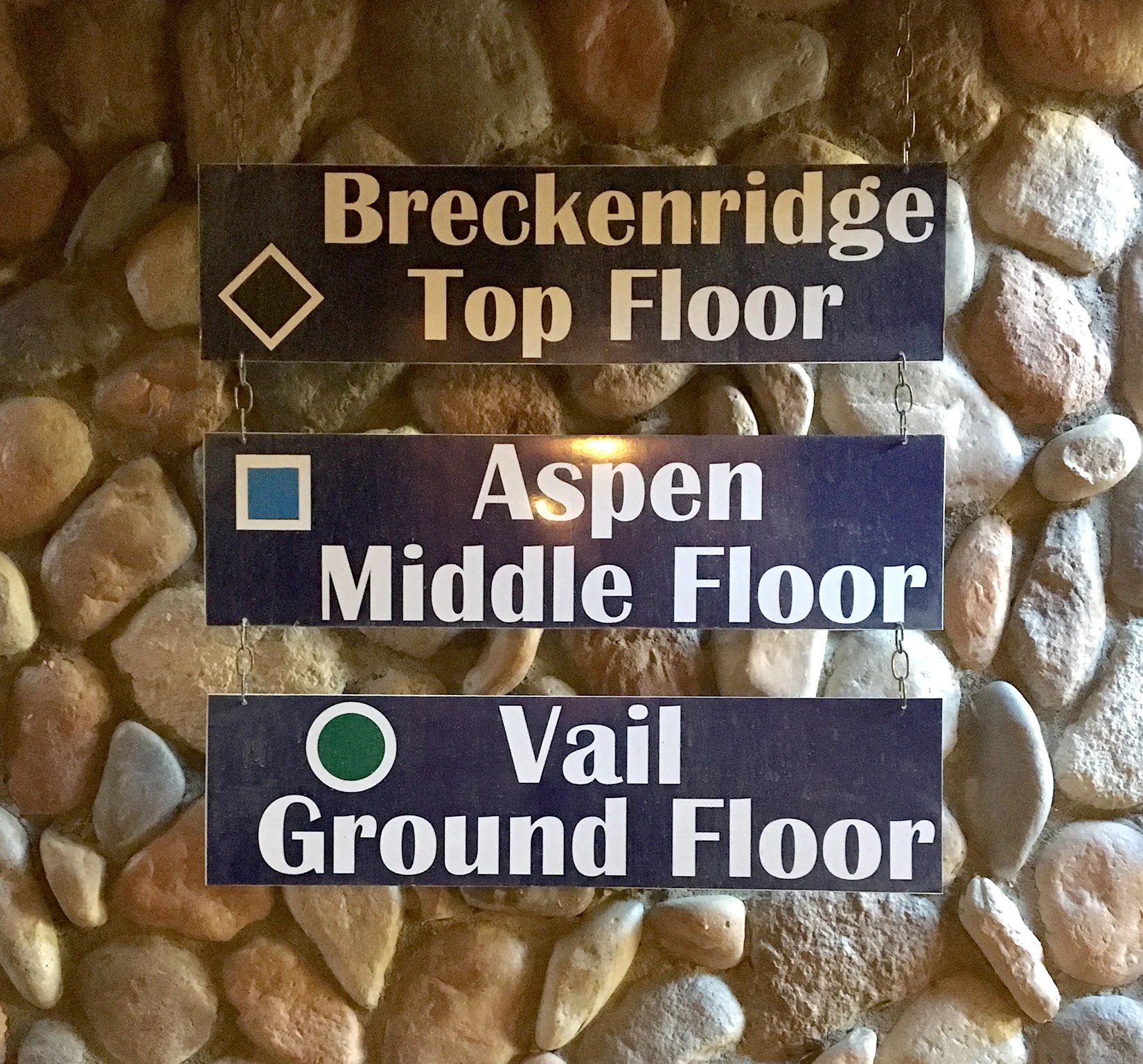 Signage at the base of the three story building will help you find your unit