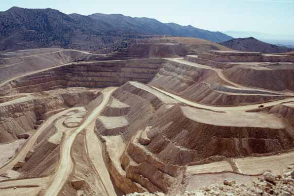 Open pit mine in Nevada provided courtesy of the United States Geological Survey (http://pubs.usgs.gov/fs/2005/3023/)