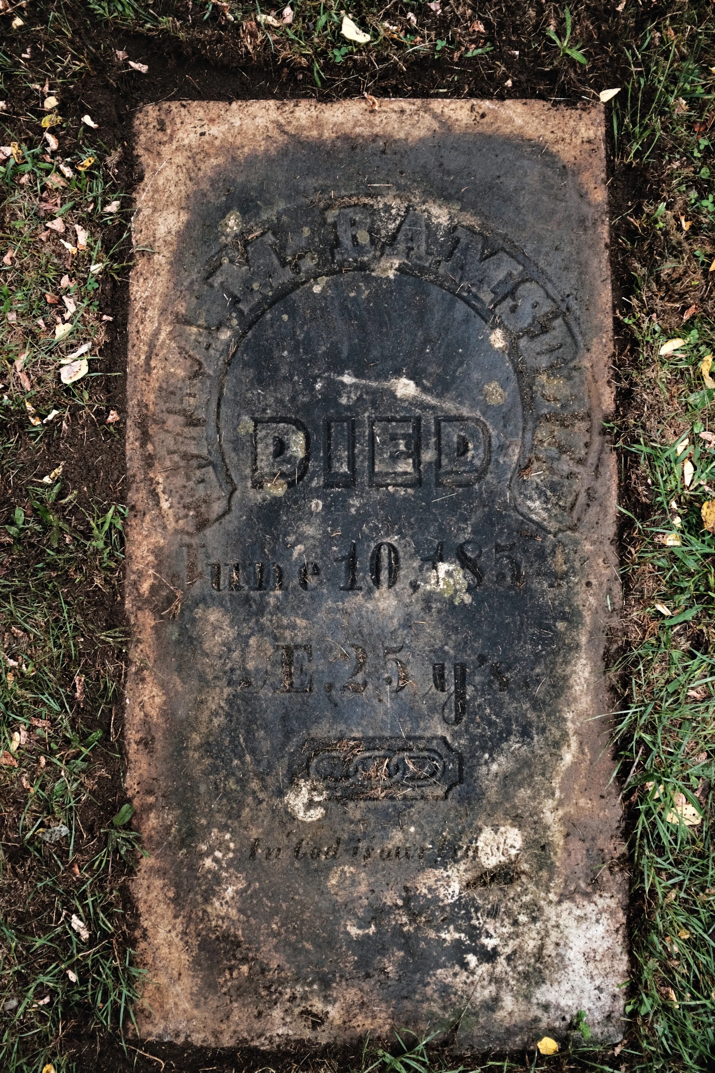 The grave of Ezra Ramsdell.