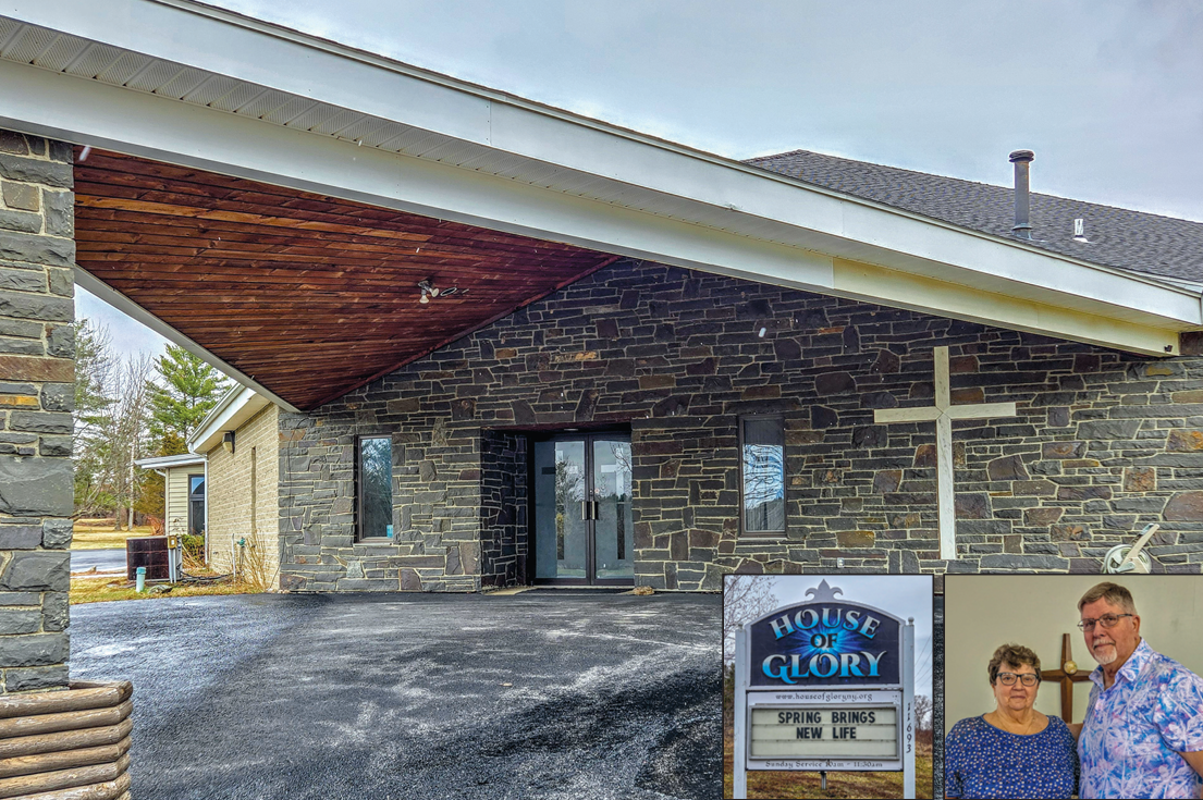 October 2026 - House of Glory
 

 
House of Glory is a non-denominational church located at 11693 SR 32, about a quarter mile south of the Albany County line. Its formation began with the efforts of Rev. Ernest and Nancy Fink. They started a fledglin