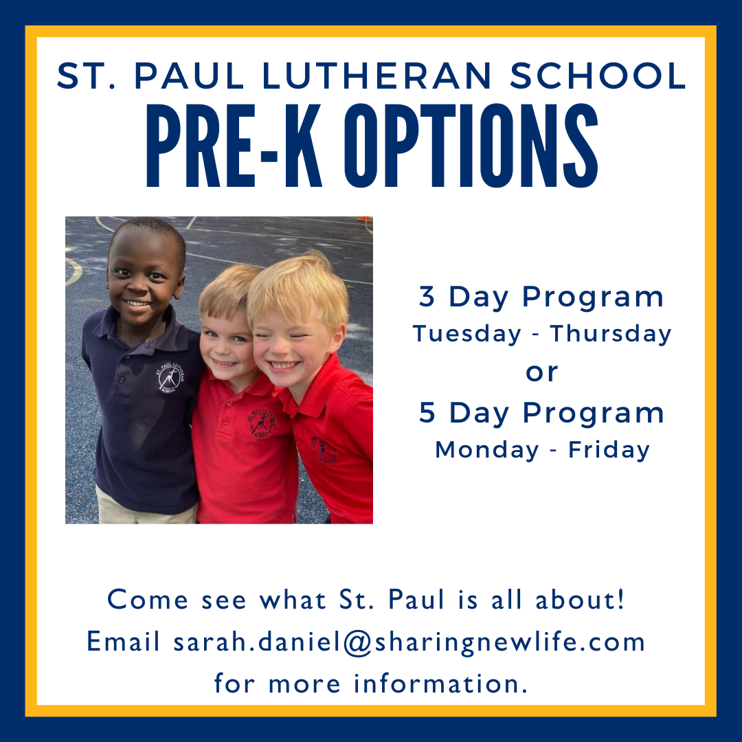 Early Childhood — St. Paul Lutheran School