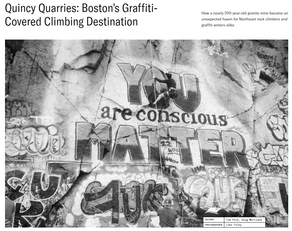 Quincy Quarries: Boston's Graffiti-Covered Climbing Destination