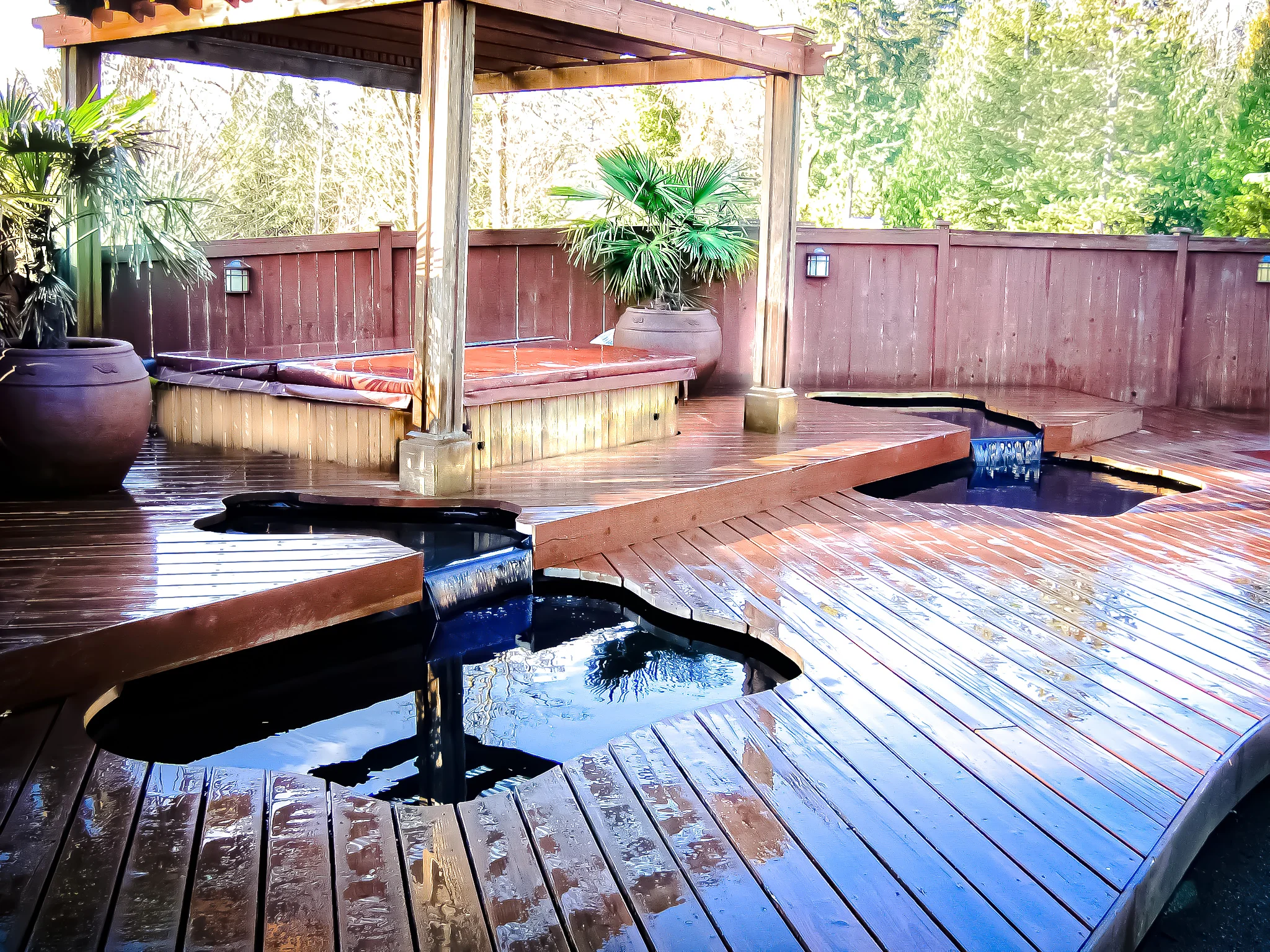 Water Feature Deck Design and Installation for the Eberly's