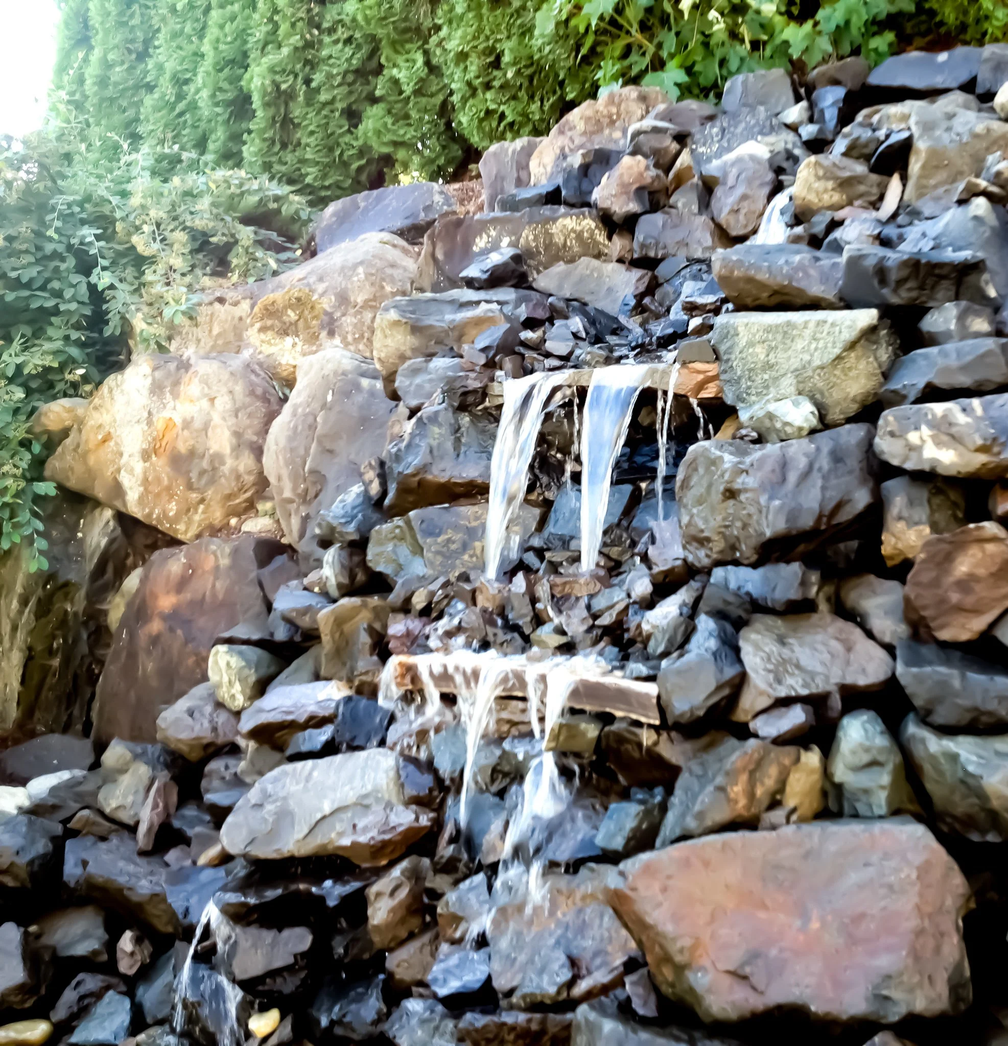 Retaining Wall Water Feature for the Haggen Family