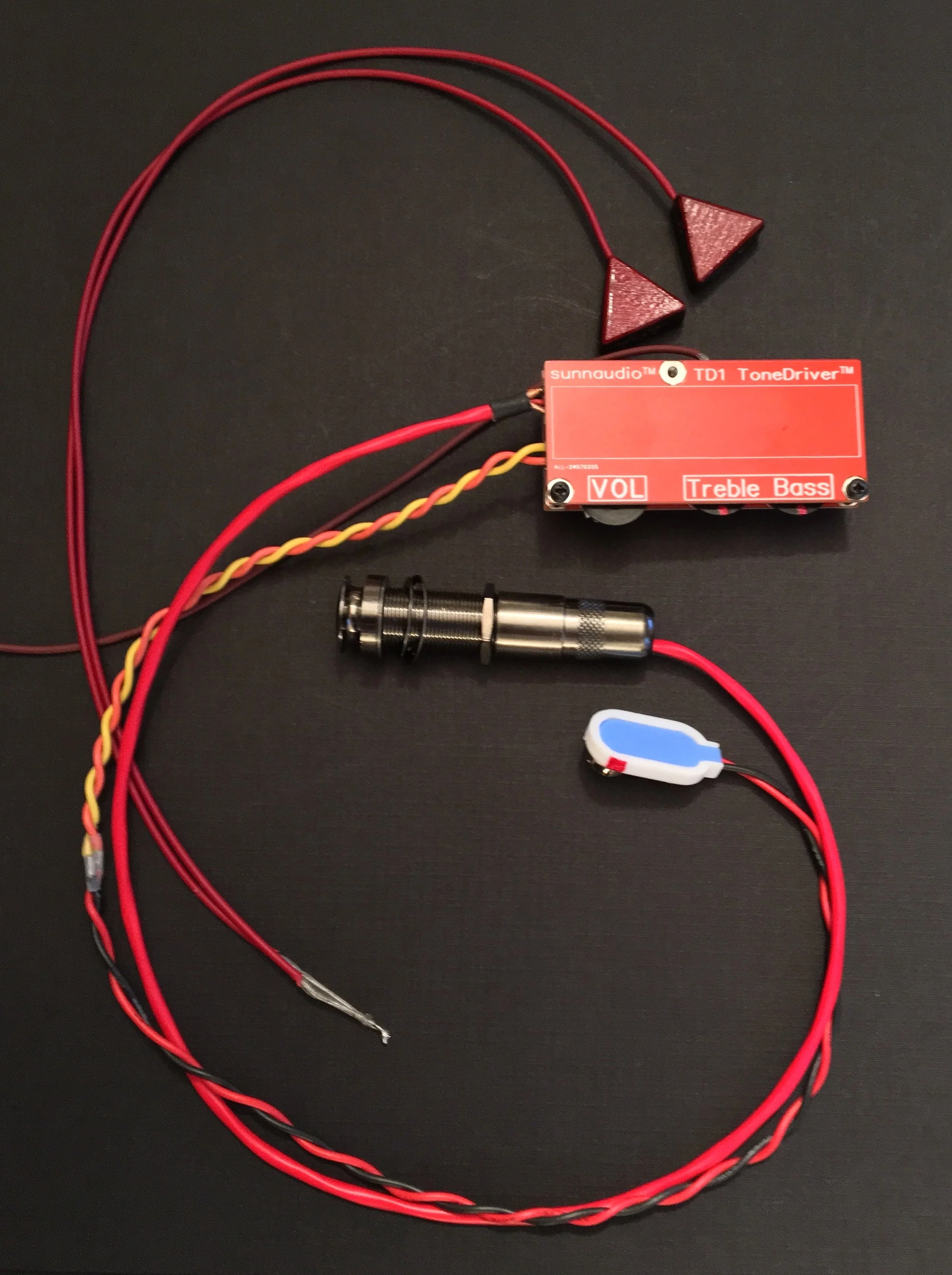 TD-1 Tone Driver with endpin jack and two Dazzo pickups installed