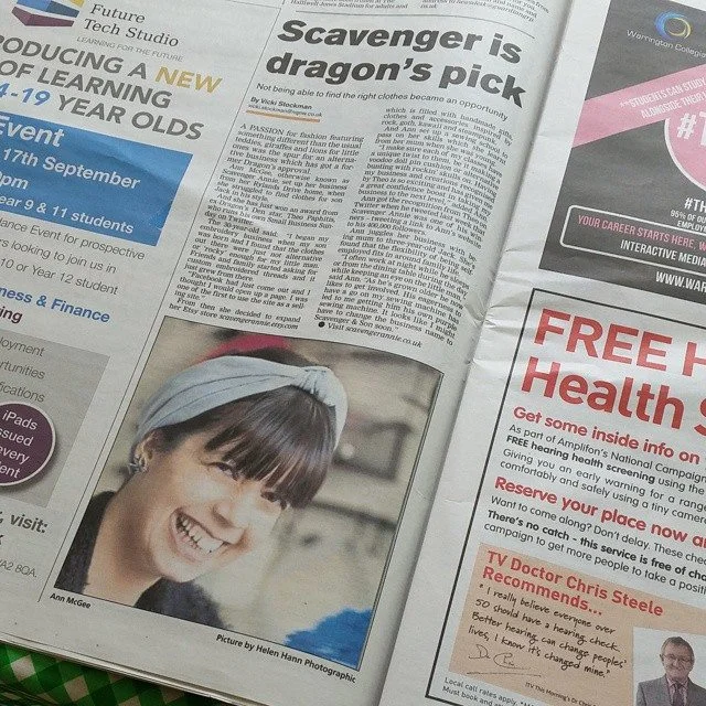 Warrington Guardian article for winning the Theo Paphitis #SmallBusinessSunday award