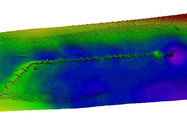 Hydrographic survey data of the diffuser