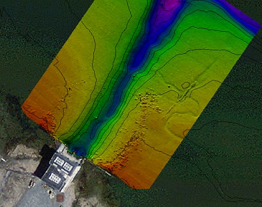 Survey data outside of the pumphouse
