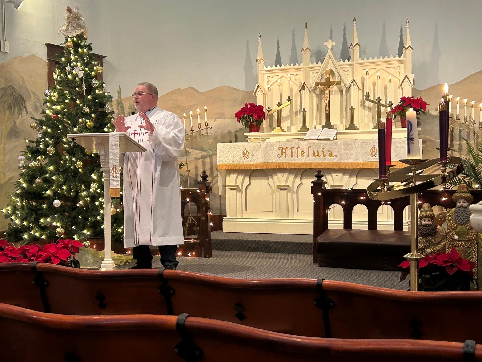 December 25, 2022 - Pastor Birsching leading his last Christmas Day service at St. Paul.