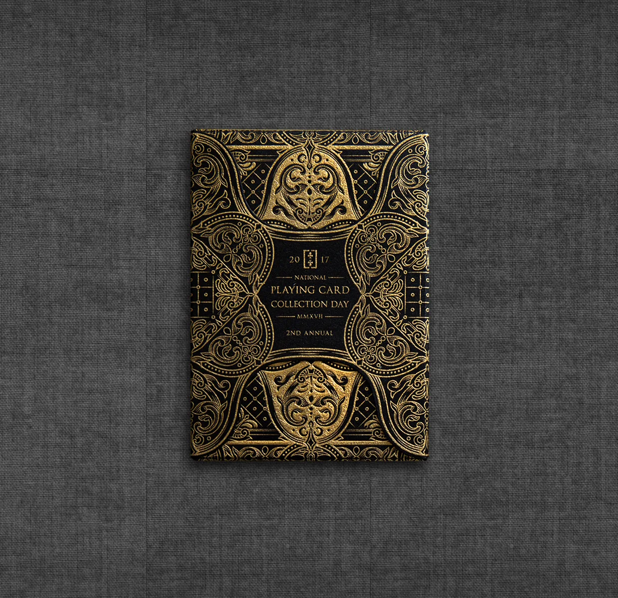 Hand Gilded Midnight Gold Deck — National Playing Card Collection Day