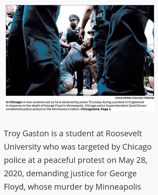 The professors and students at Roosevelt taught me everything I know about social justice, and lately I&rsquo;ve been especially grateful to have had that lens on my college education. The Torch, our school paper, profiled Troy Gaston as &ldquo;perso