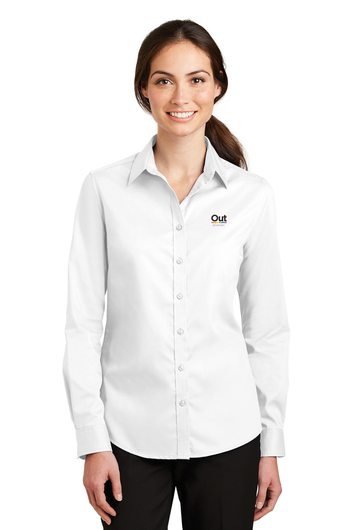 promotional twill dress shirts Custom Logo Port Authority Long Sleeve SuperPro React Twill Shirt