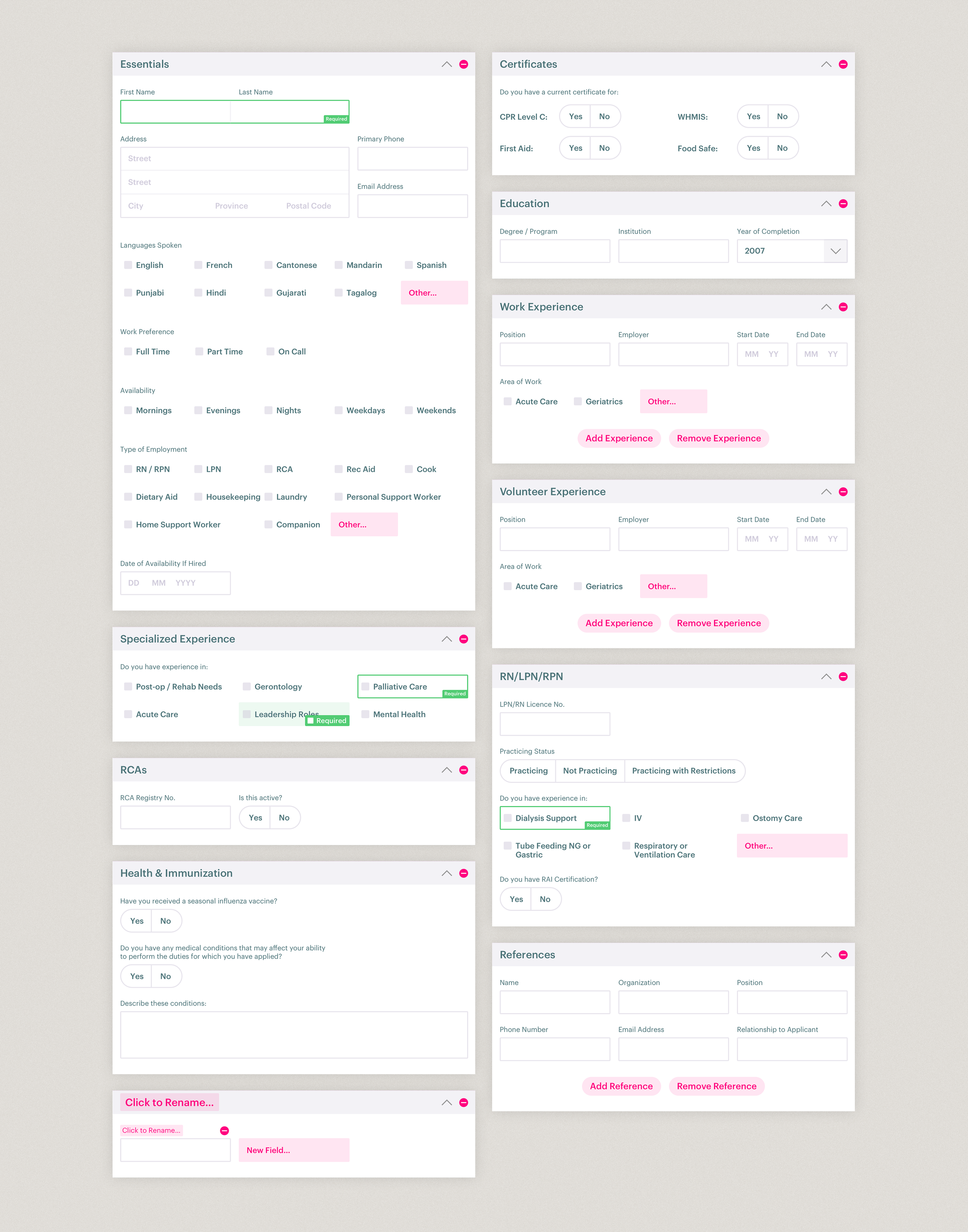 The Application Designer offers a number of pre-populated modules, as well as robust tools for customization.