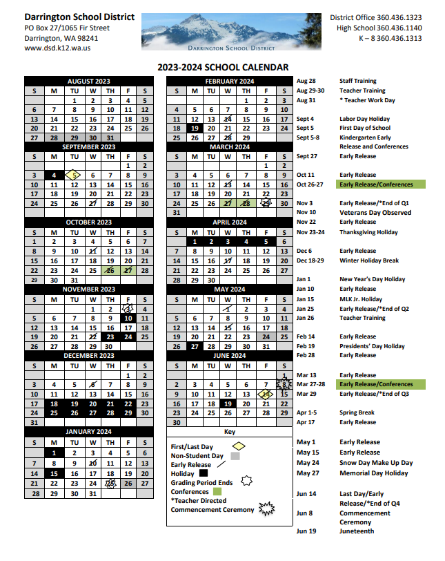 District Schedule — Darrington School District