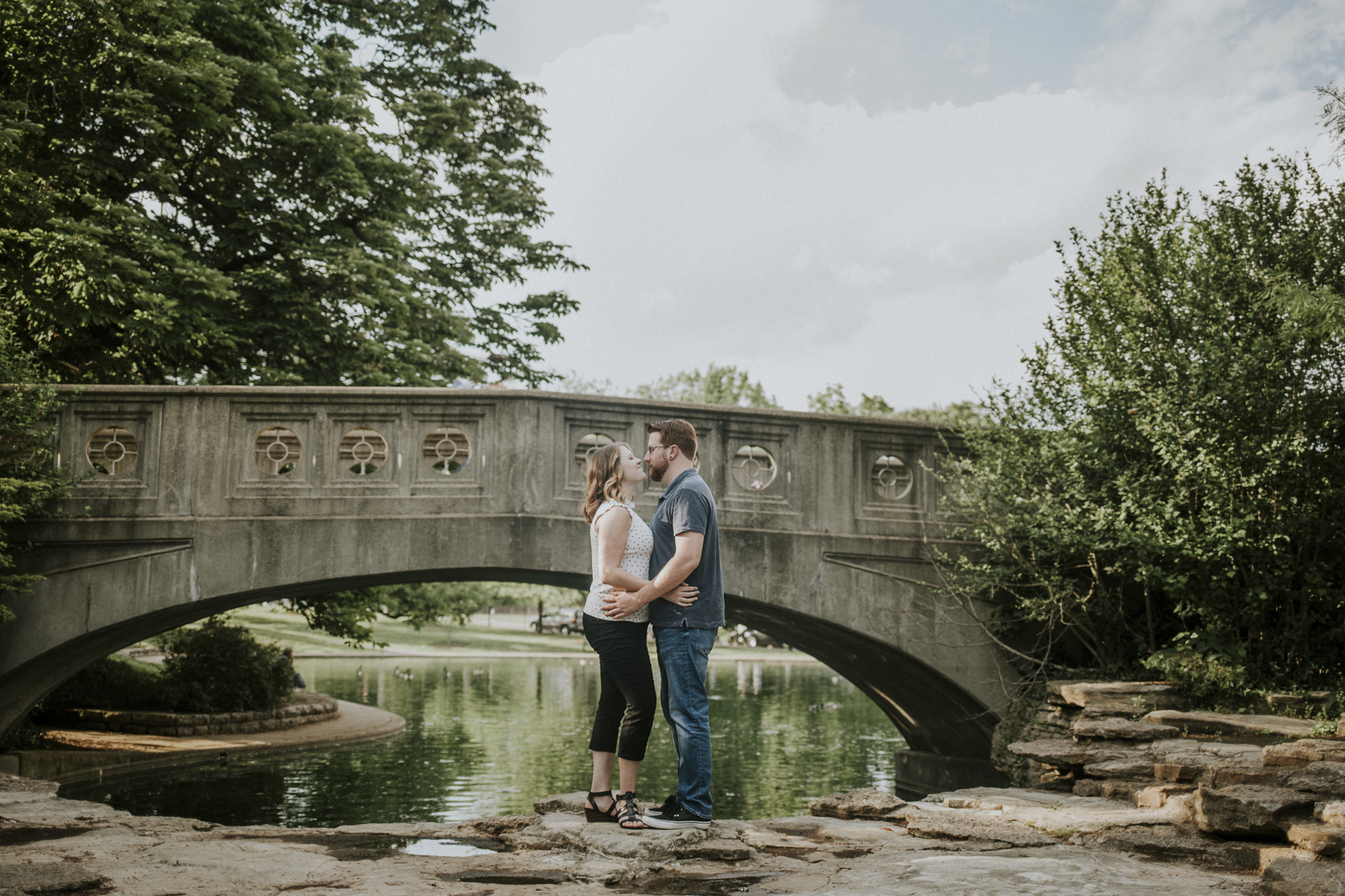 Eden Park Engagement Session Photography Overlooking the Ohio River