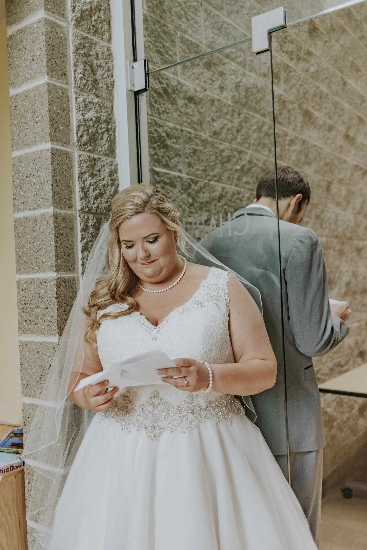 first peak- writing letter to each other on your wedding day is the BEST Kaylen and Eric's Romantic Countryside Wedding in Cincinnati, Ohio