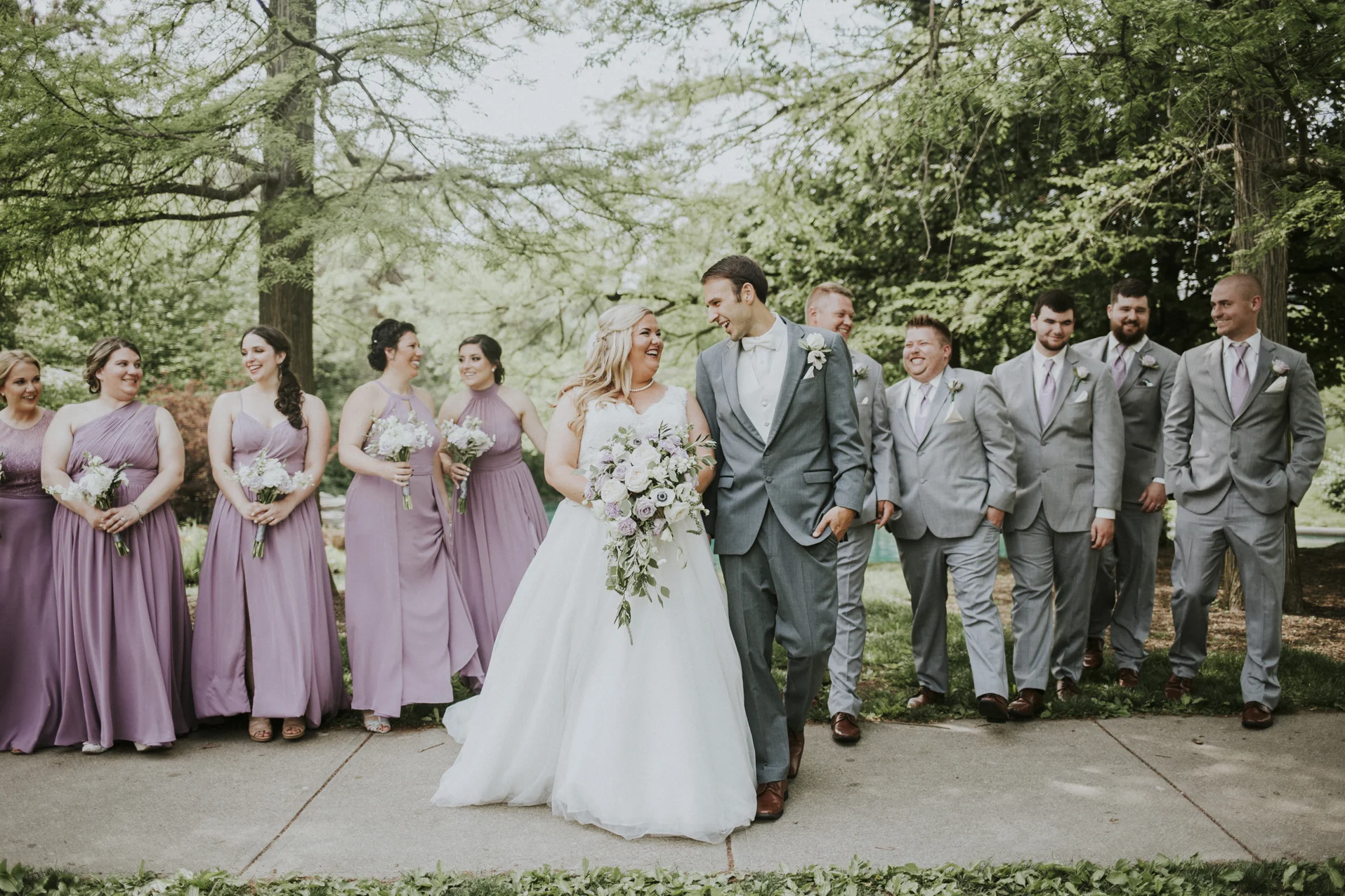 Bridal Party shot - Kaylen and Eric's Romantic Countryside Wedding in Cincinnati, Ohio