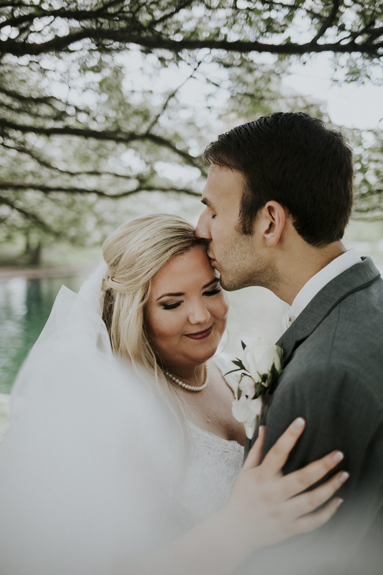 Bride and Groom Portraits Kaylen and Eric's Romantic Countryside Wedding in Cincinnati, Ohio