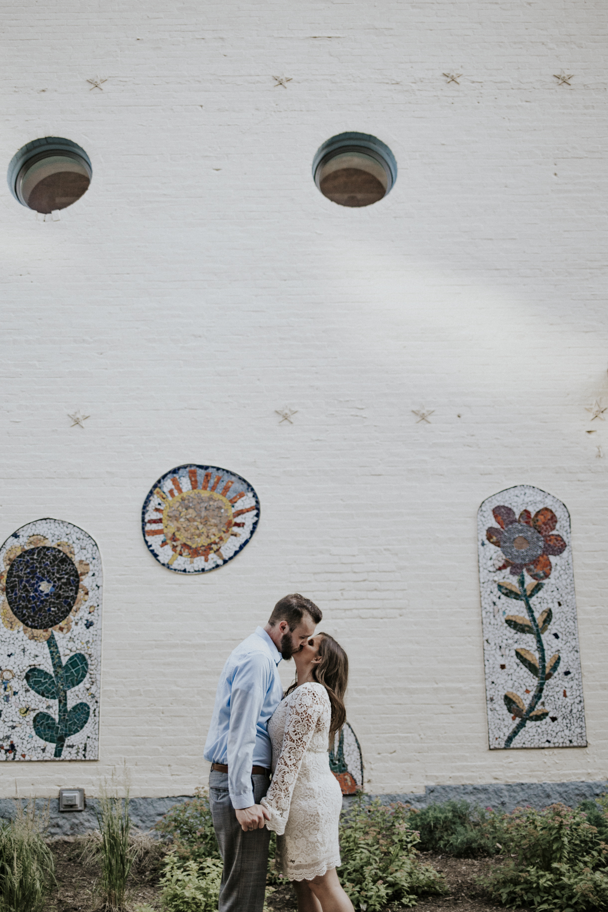 Justin and Shannon - an Over-the-Rhine Engagement session featuring Rhinegeist, Buzzed Bull, Holtmans, and Old St. Mary's Church.