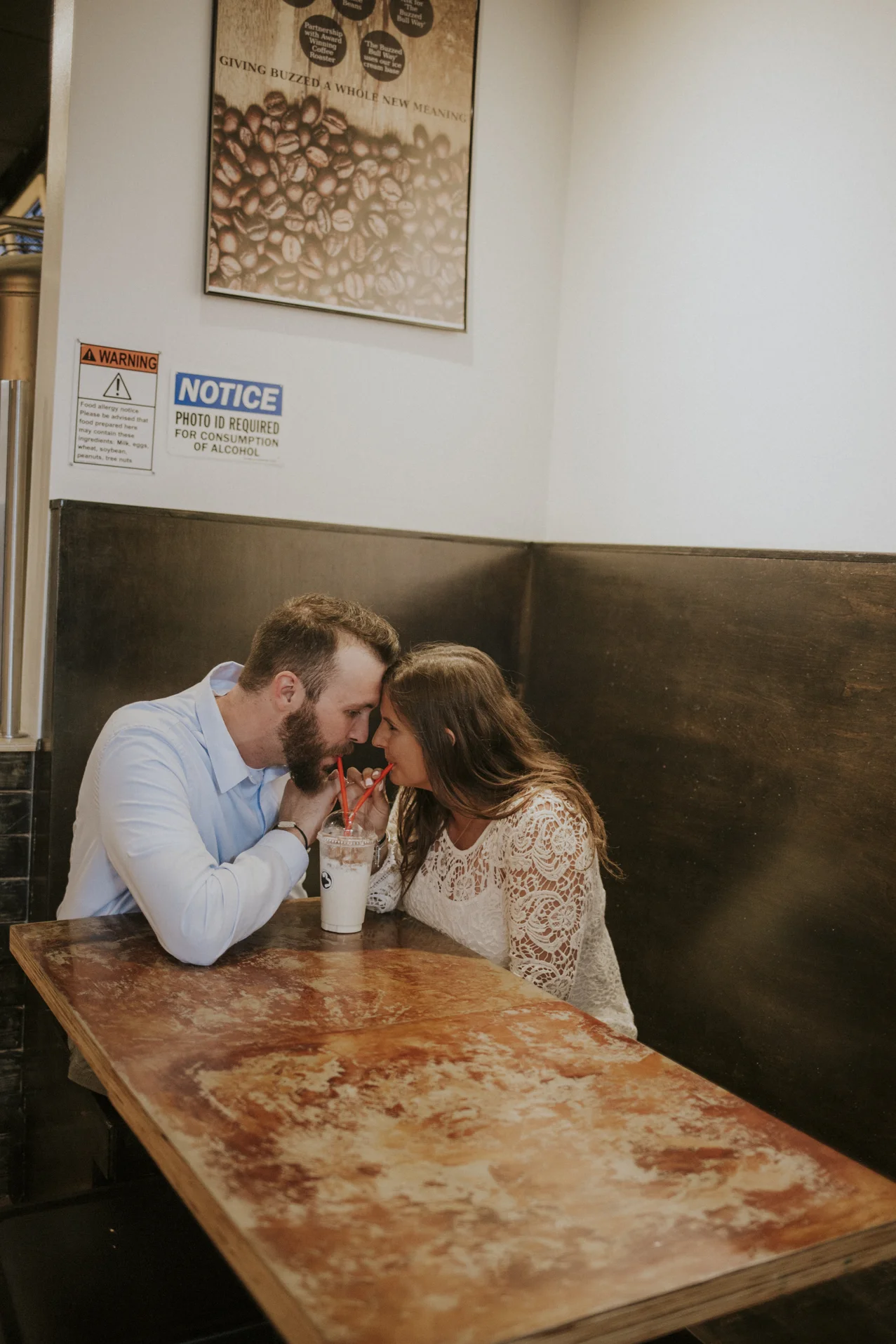 Justin and Shannon - an Over-the-Rhine Engagement session featuring Rhinegeist, Buzzed Bull, Holtmans, and Old St. Mary's Church.