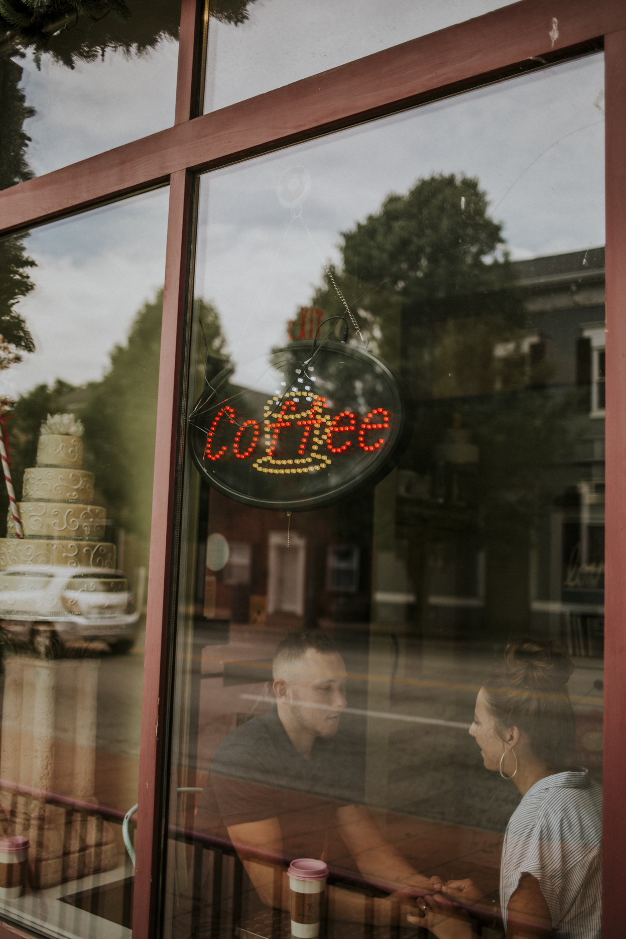 Avery and Noah Romantic Engagement Session in downtown Covington and French Park. Cincinnati Engagement Photography