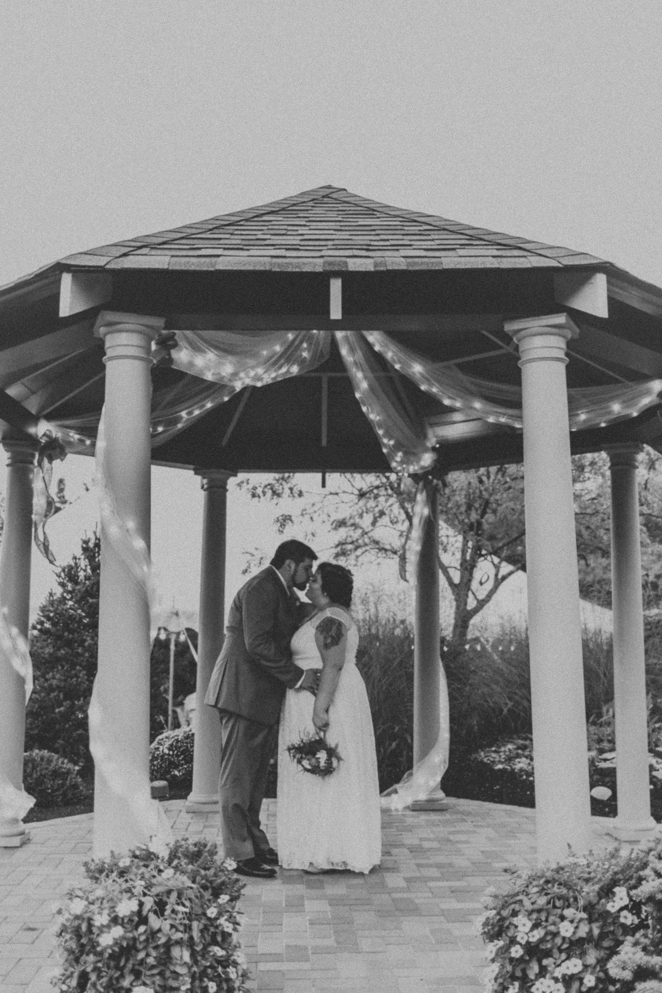 Miriam and Ave - A Romatnic Backyard Wedding in the fall. Cincinnati Ohio Backyard Weddings.
