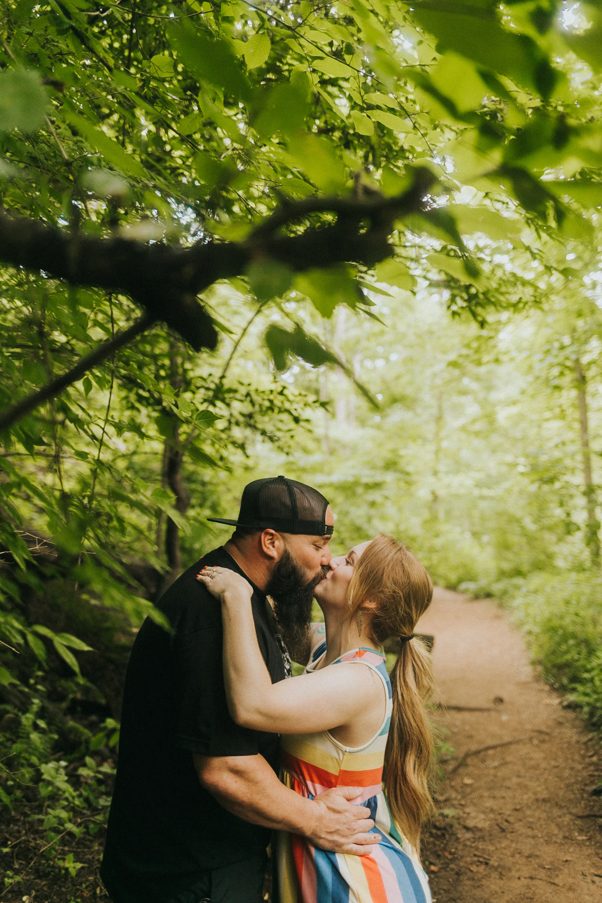 yellow springs proposal at The Grotto in Glen Helen Nature Preserve