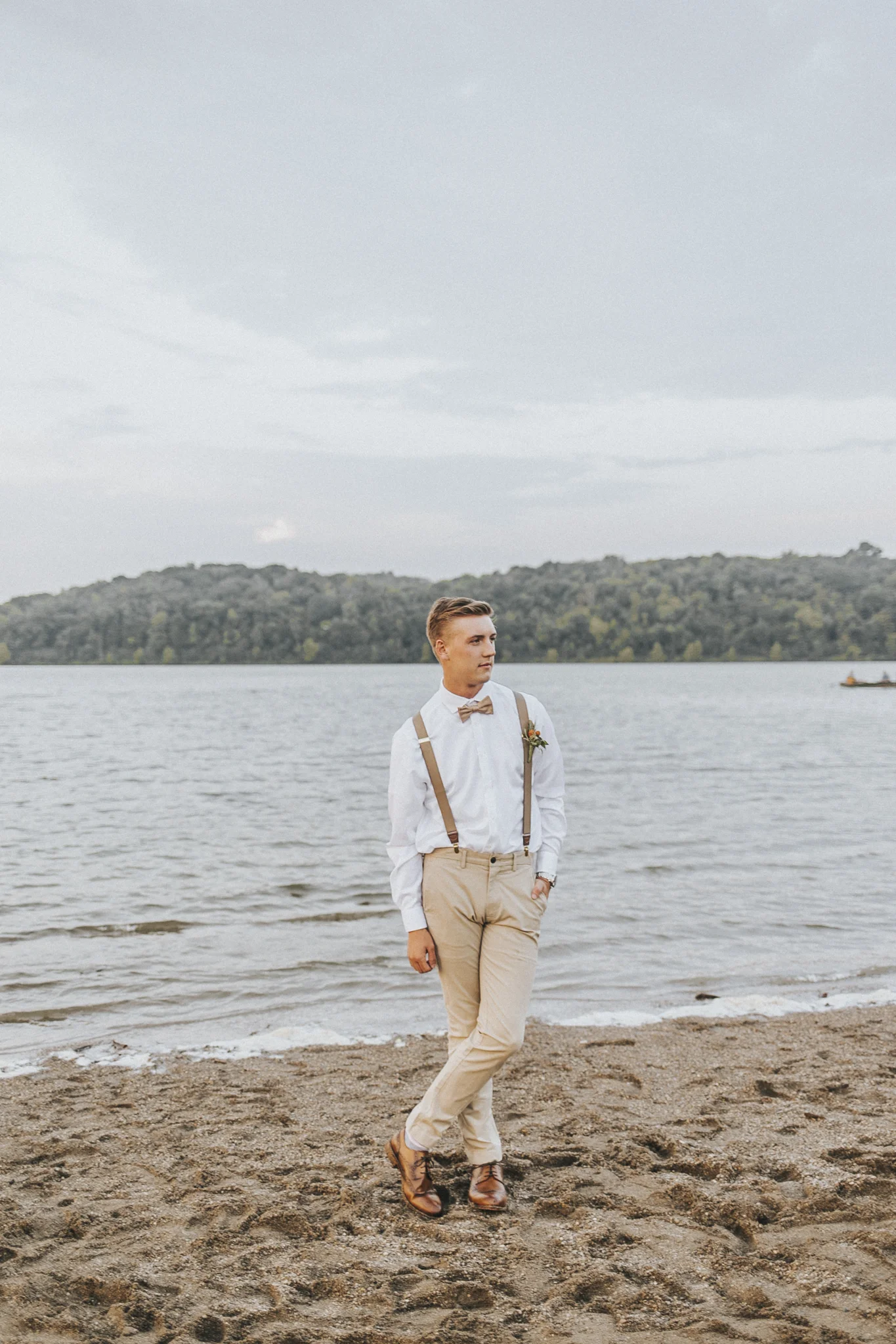 Groom portrait Shots, Cincinnati Wedding Photography at East Fork Lake, Beach Wedding Photography