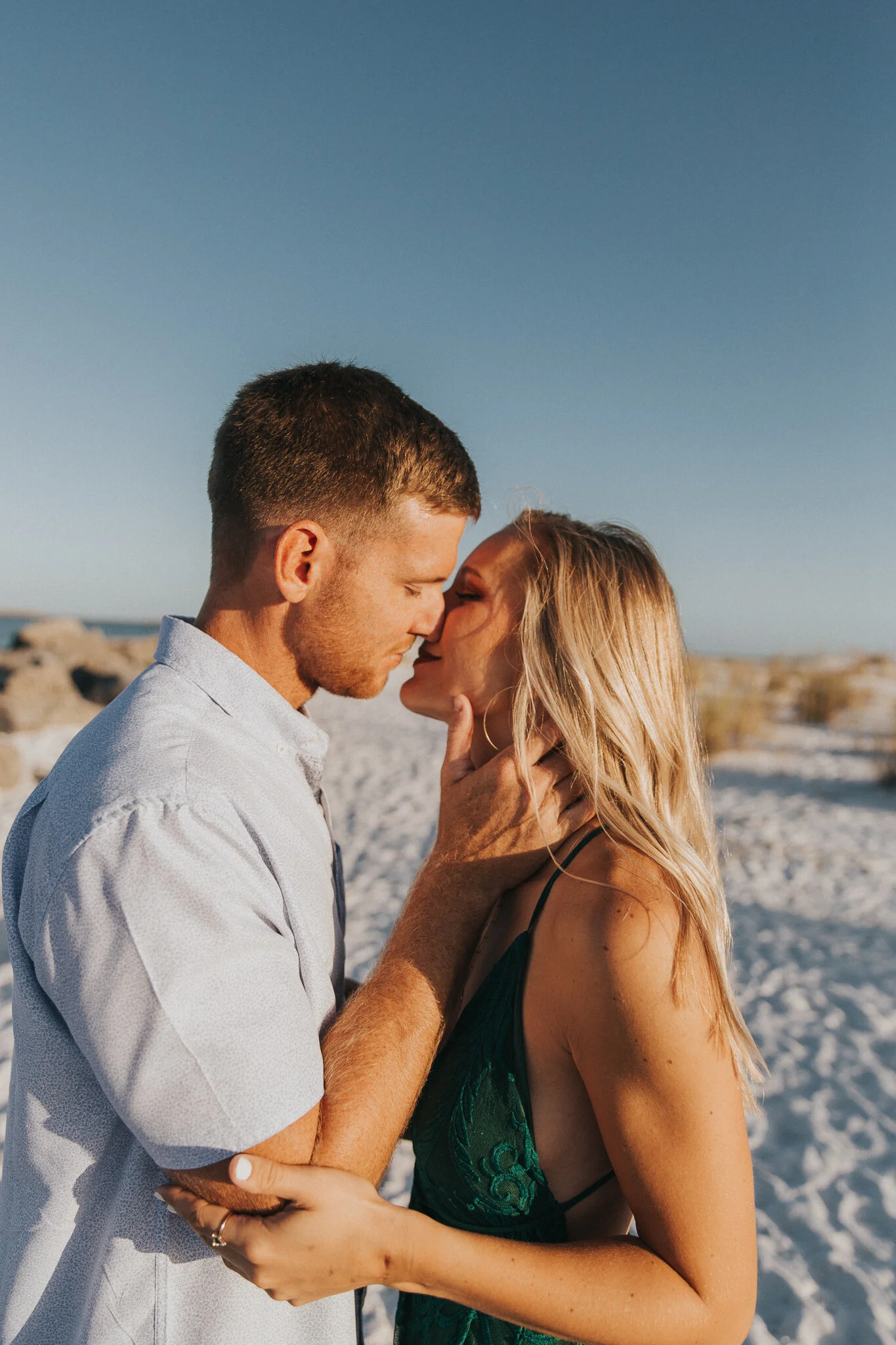 Destin Beach Sunset Engagement Session // Destin Photography by Bare Moments Photography