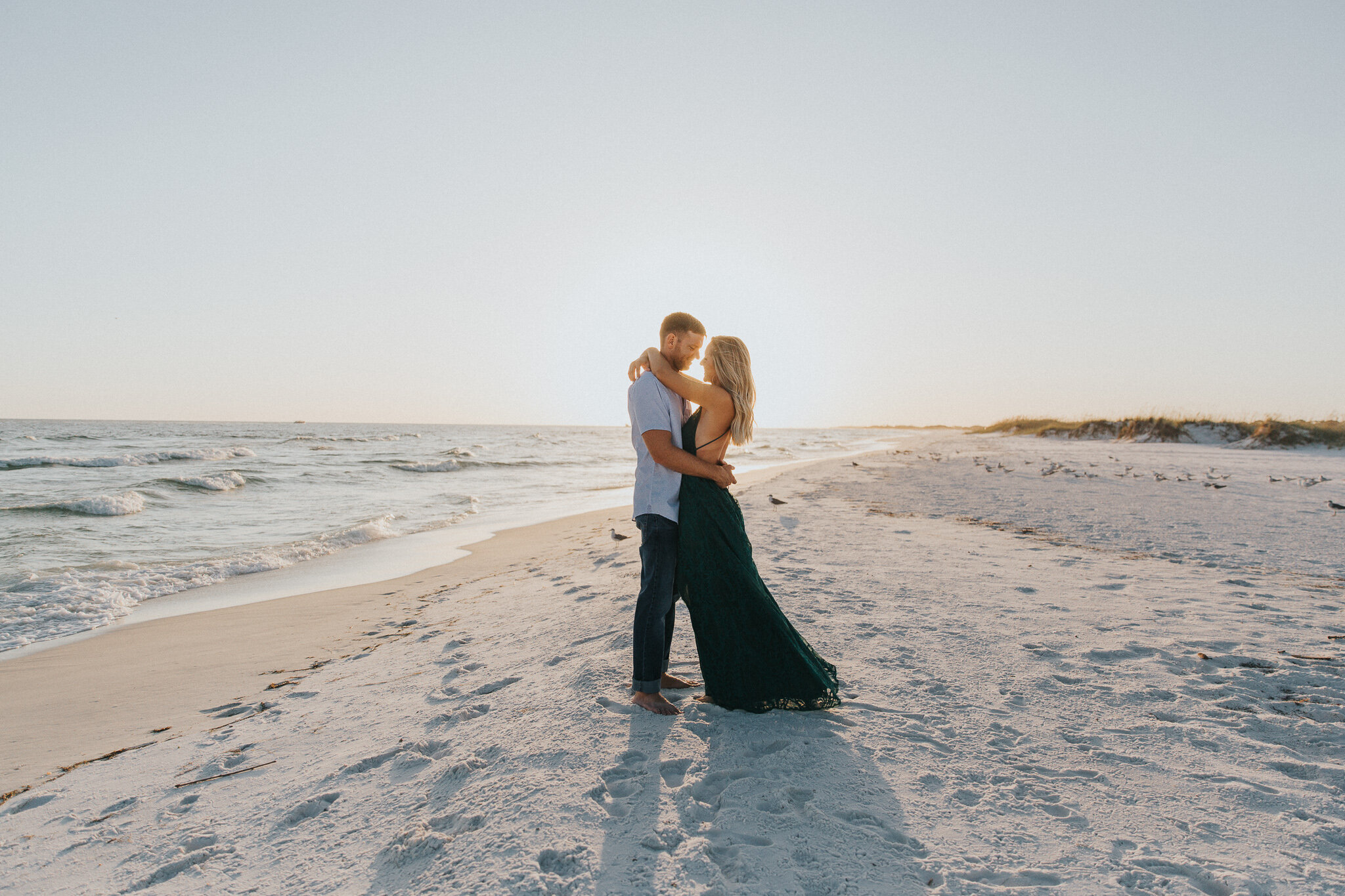 Destin Beach Sunset Engagement Session // Destin Photography by Bare Moments Photography