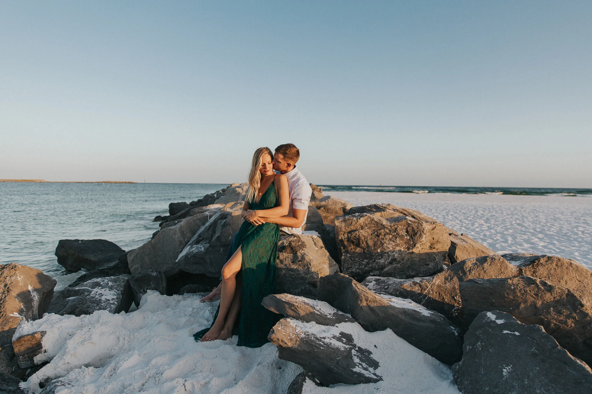 Destin Beach Sunset Engagement Session // Destin Photography by Bare Moments Photography