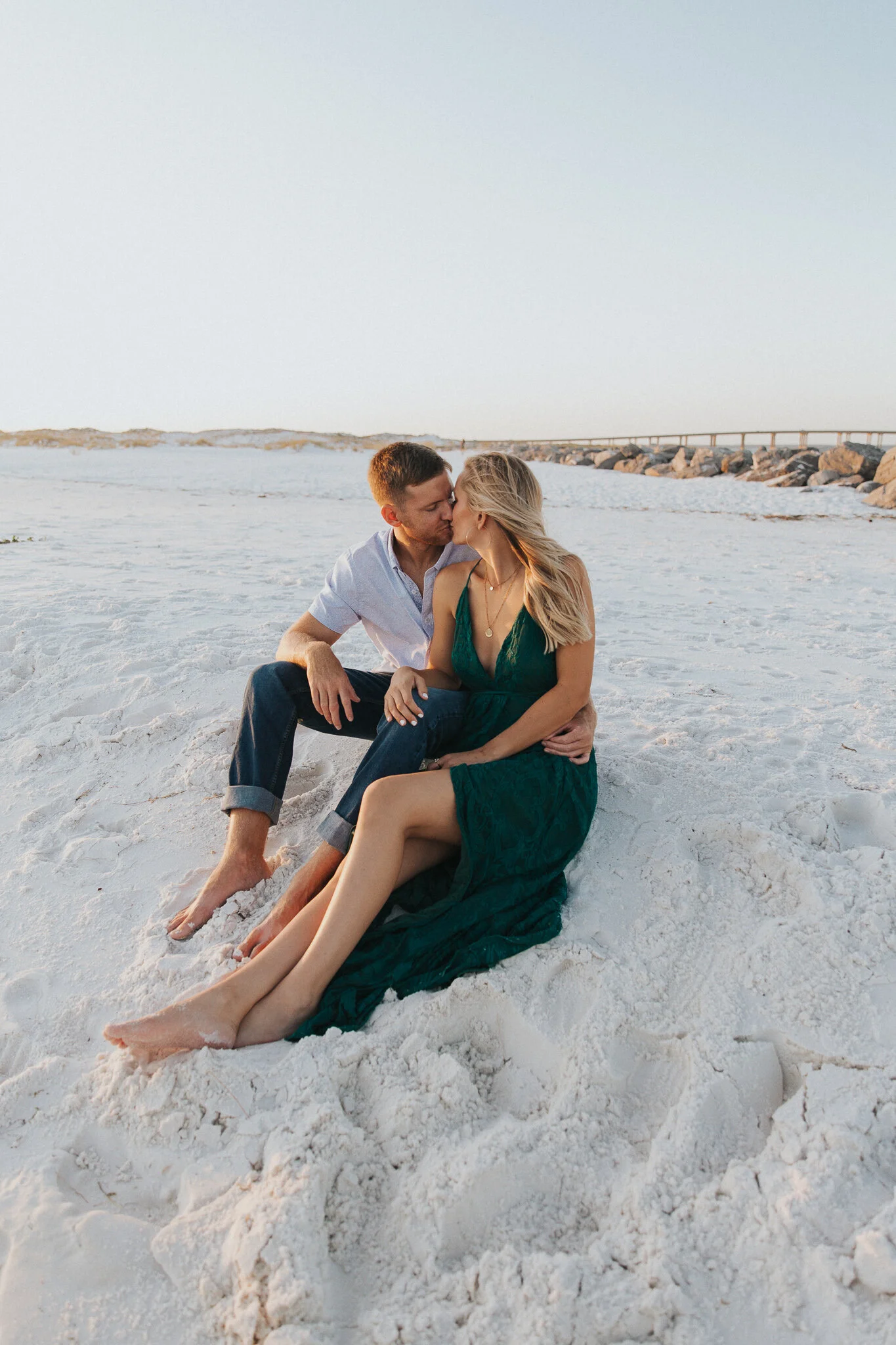 Destin Beach Sunset Engagement Session // Destin Photography by Bare Moments Photography