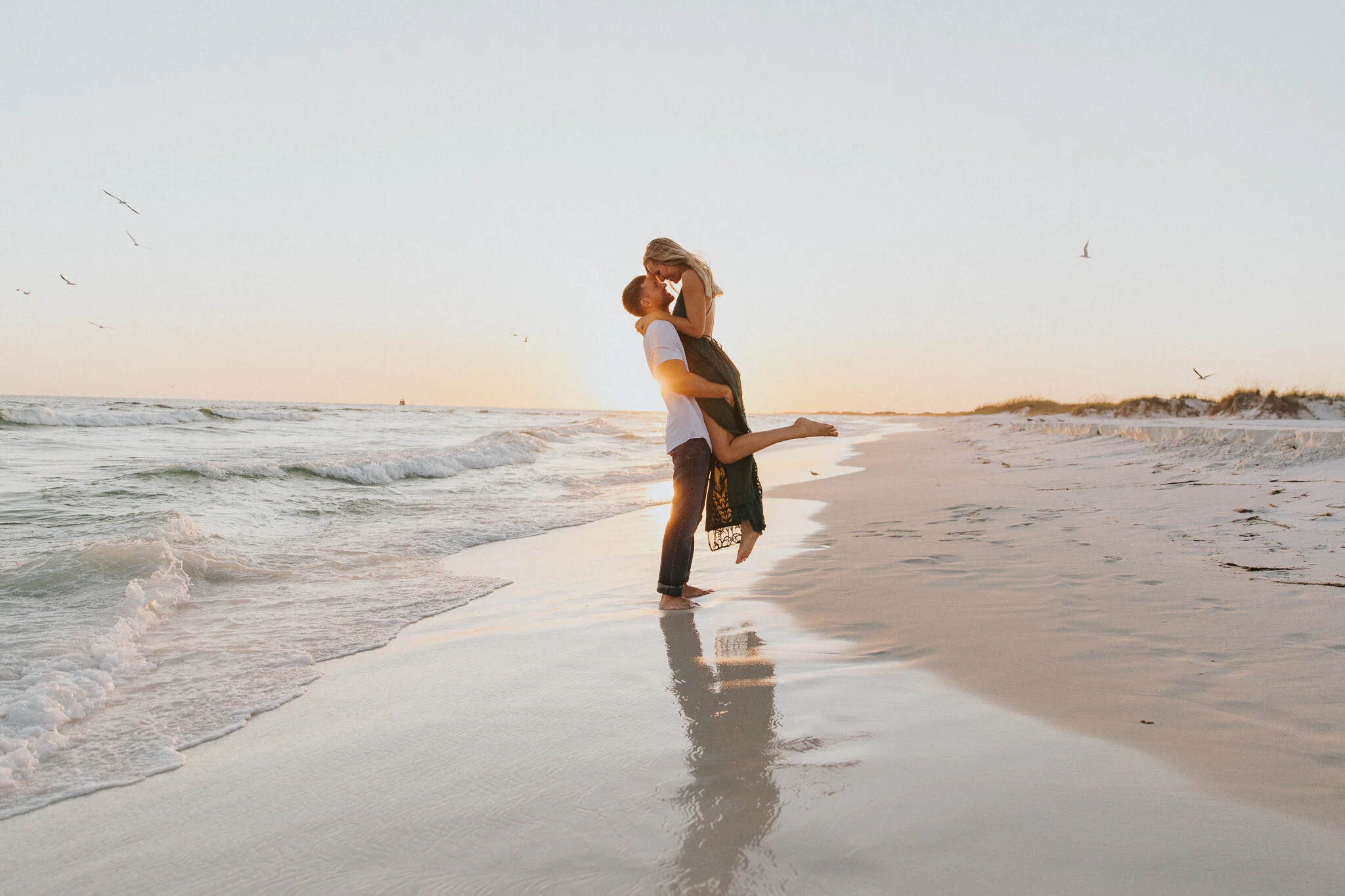Destin Beach Sunset Engagement Session // Destin Photography by Bare Moments Photography