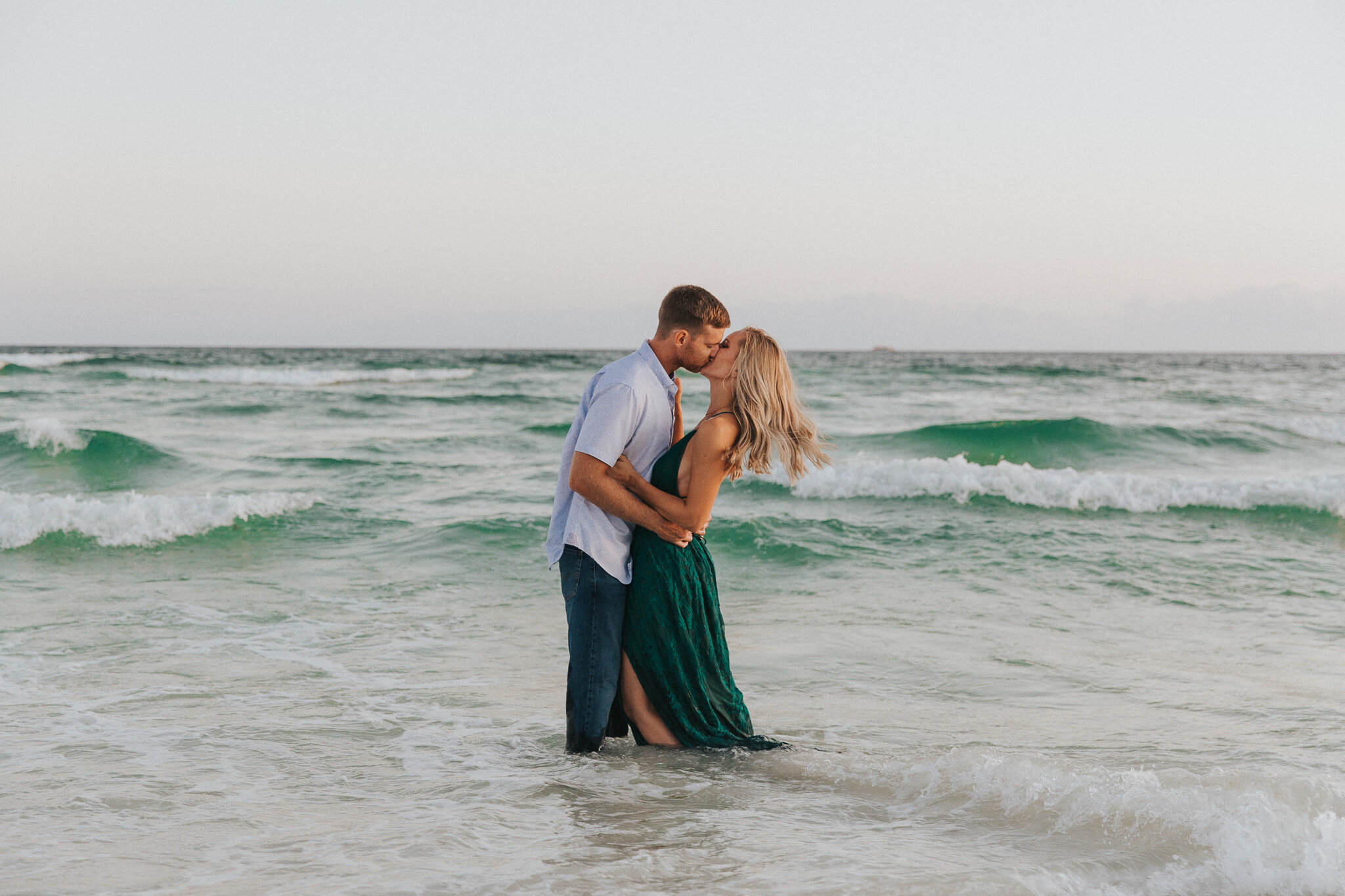 Destin Beach Sunset Engagement Session // Destin Photography by Bare Moments Photography