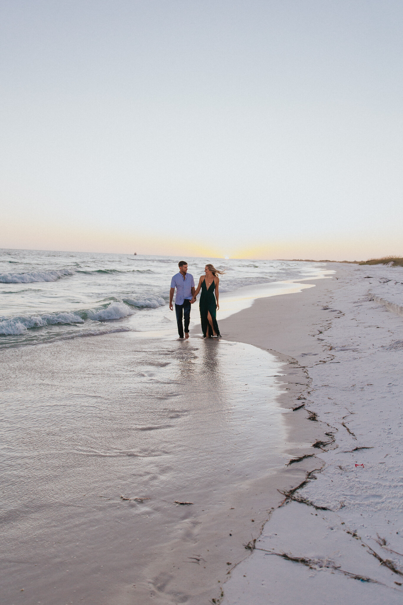 Destin Beach Sunset Engagement Session // Destin Photography by Bare Moments Photography