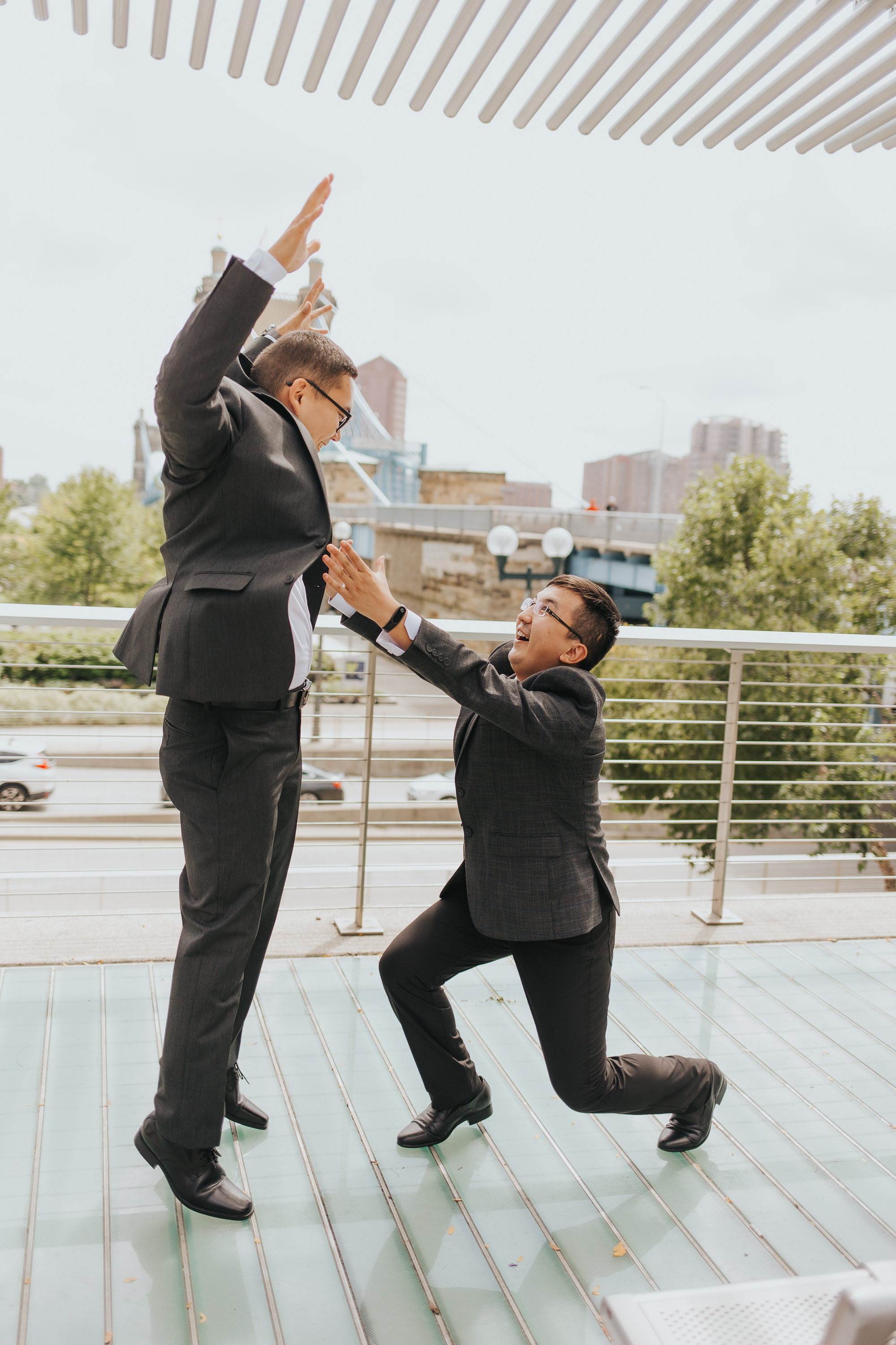 Downtown Cincinnati Bridal Portraits in Smale Park, Over the Rhine, and more By Bare Moments Photography