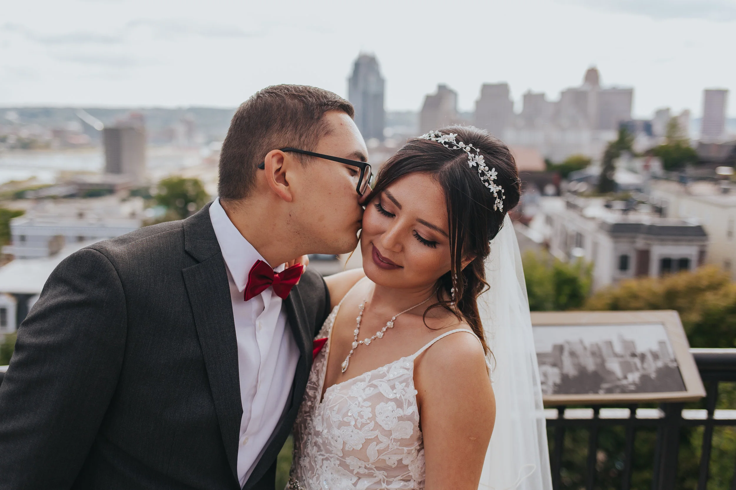 Downtown Cincinnati Bridal Portraits in Smale Park, Over the Rhine, and more By Bare Moments Photography