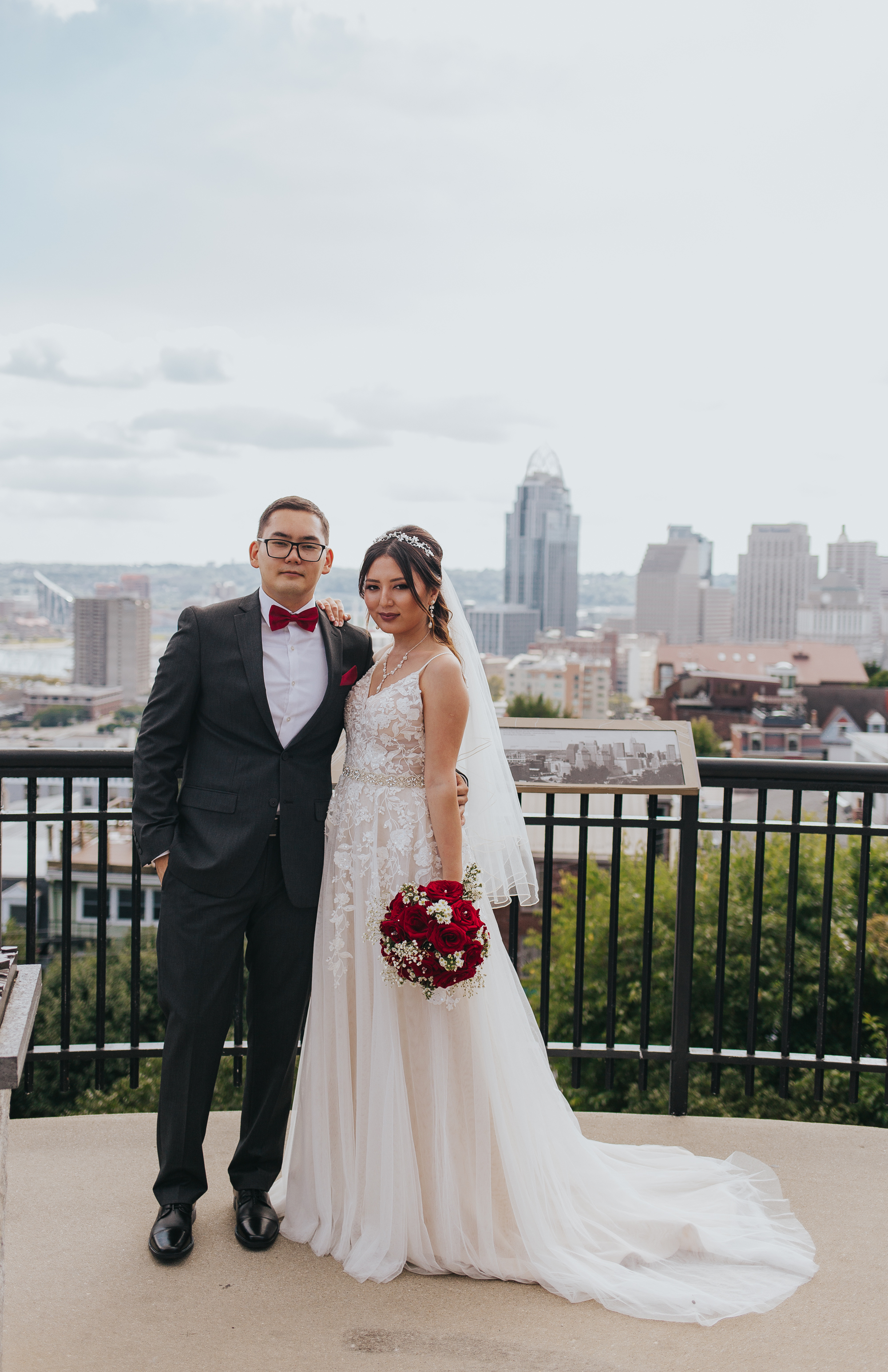 Downtown Cincinnati Bridal Portraits in Smale Park, Over the Rhine, and more By Bare Moments Photography