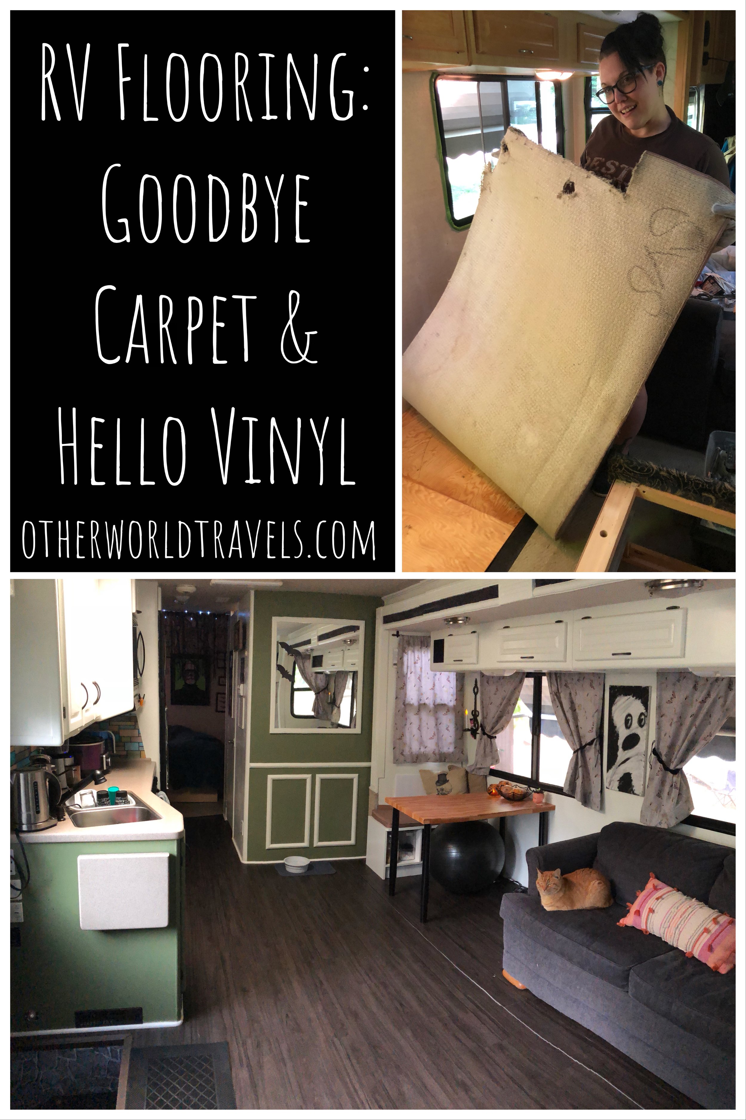Rv Flooring Goodbye Carpet And O, Rv Vinyl Floor Replacement