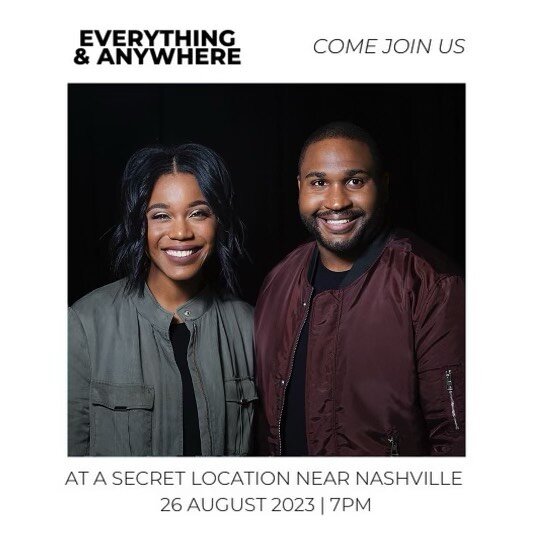 Nashville Friends! We are so excited to be part of this month&rsquo;s pop-up worship experience with @everythingandanywhere.global on August 26!! We&rsquo;ll be joining two other artists at a secret venue in the Nashville area (only revealed 24hrs be
